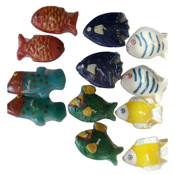 Floating Candles Tropical Fish Shaped Ocean Tropical Beach Pool Party Lot 12 - Picture 1 of 8